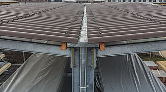 Scaffale cantilever con tetto - Stoccaggio sicuro