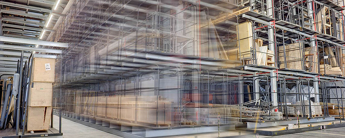 Scaffalatura compattabile